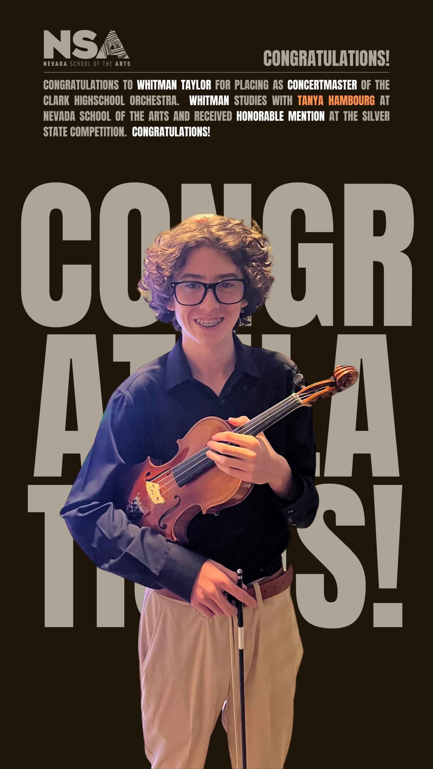 Violin Lessons lead to Concertmaster